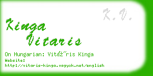 kinga vitaris business card